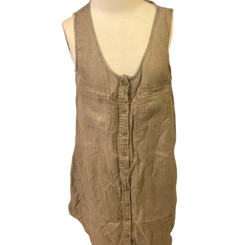 Nicole miller new york 100% Linen utility sheath mini size medium - Picture 4 of 8